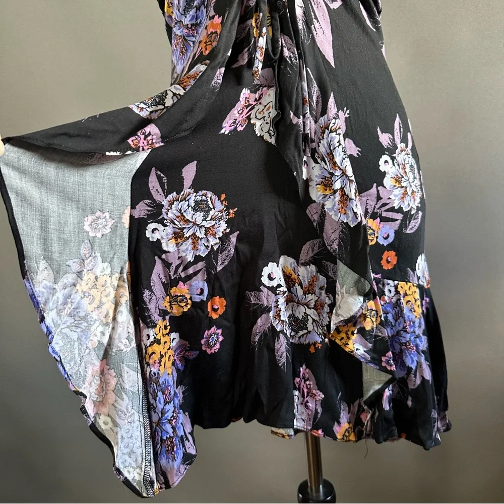 Free People Happy Heart Floral Mini Dress Sz S - Picture 4 of 11